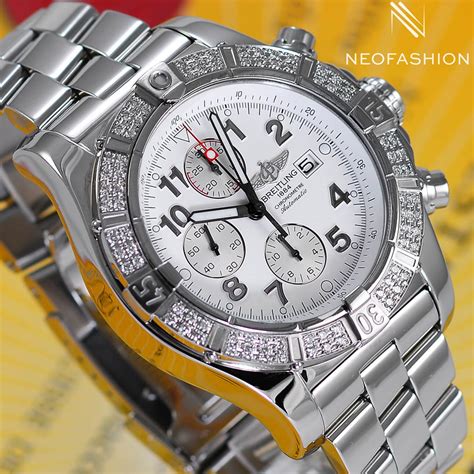 breitling super avenger a13370 diamond bezel|Breitling a13370 diamonds.